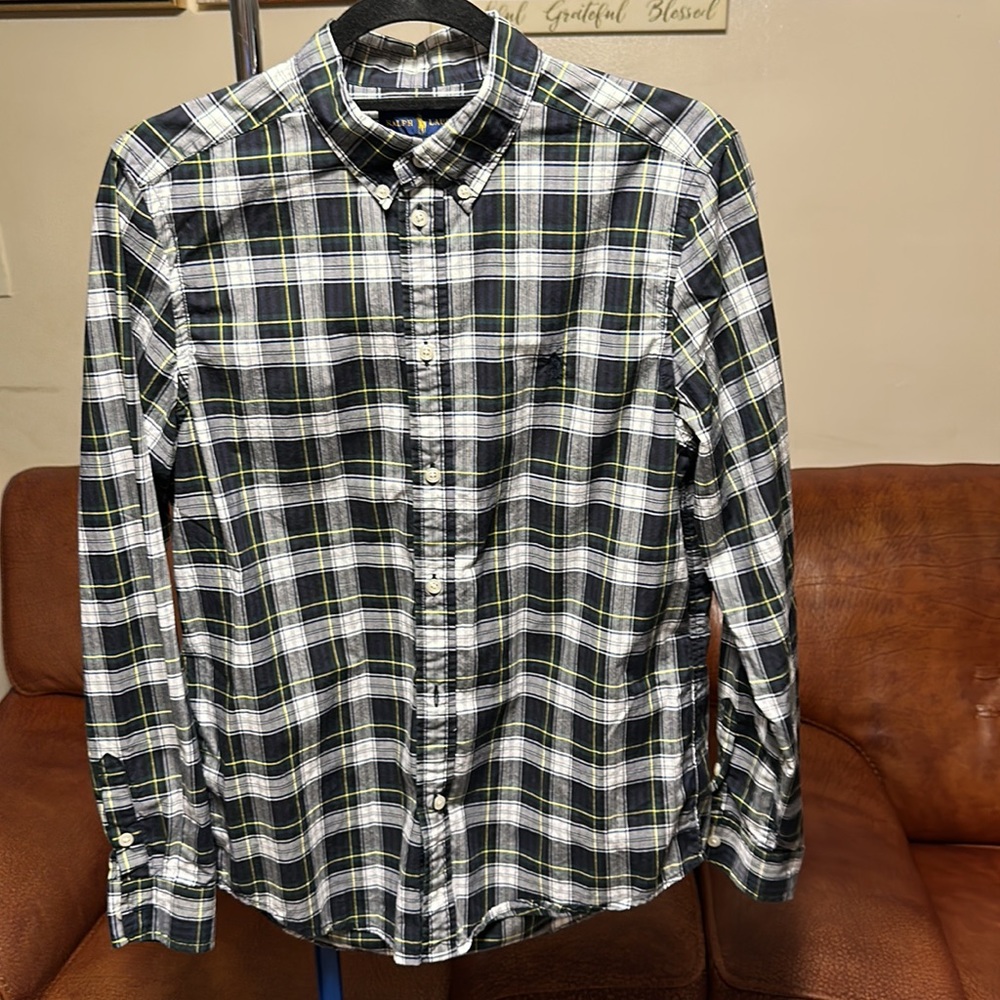 RALPH LAUREN BOYS SIZE XL(18-20) YEARS OLD LONG SLEEVE BUTTON DOWN SHIRT 👔